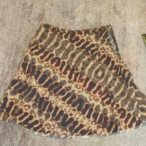 Joe Fresh Brown Tan Asymmetrical A-Line Mini Skirt